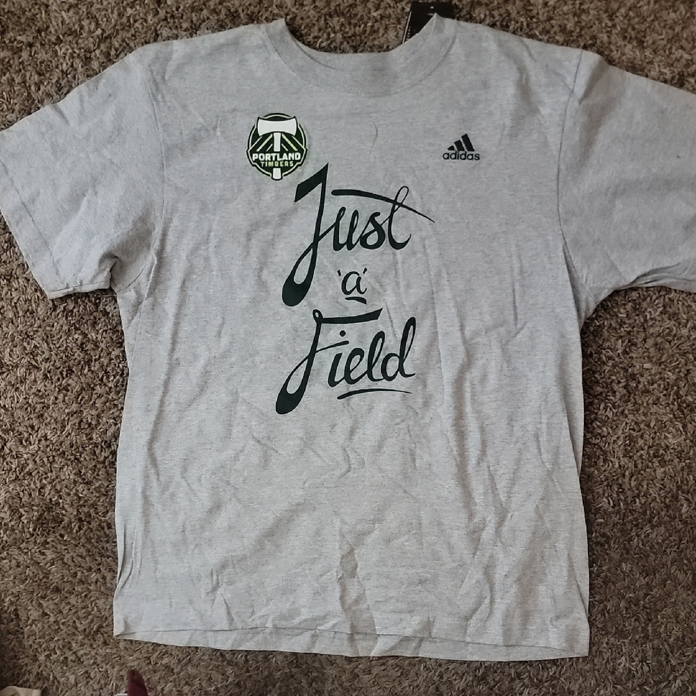 Adidas Portland Timbers 2011 Light Gray 'Just a Field' Tee - New With Tags